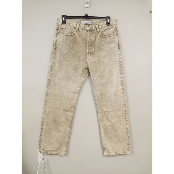 Calvin Klein Men's Tan Straight Leg Jeans Size 34 x 30 - Picture 1 of 9